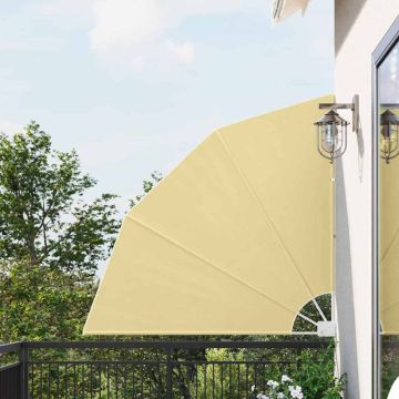 Schermo di Privacy per Balcone 140 x 140 cm Poliestere Sabbia