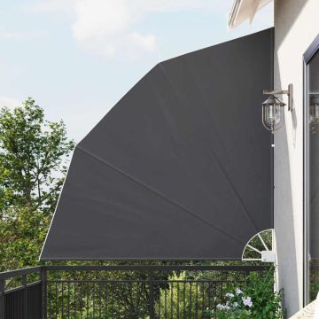 Schermo di Privacy per Balcone 210 x 210 cm Poliestere Nero