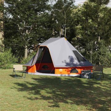 Tenda Tipi 6 persona Grigio e arancione taffetà