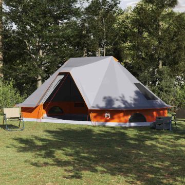 Tenda Tipi 10 persona Grigio e arancione taffetà