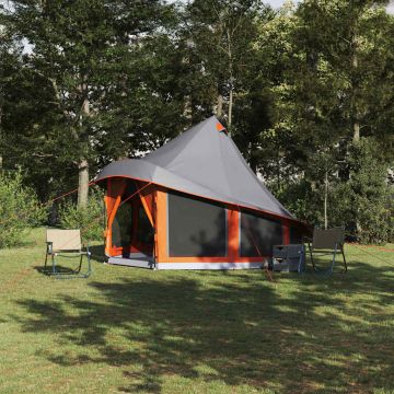 Tenda Tipi Grigio e arancione 404 x 370 x 270 cm taffetà