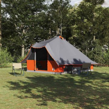 Tenda Tipi 8 persona Grigio e arancione taffetà