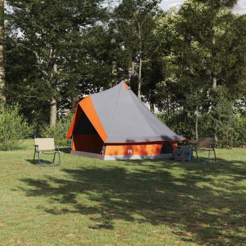 Tenda Tipi 8 persona Grigio e arancione taffetà