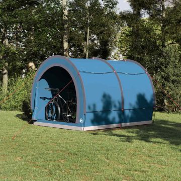 Tenda porta biciclette con tetto Blu 256 x 222 x 182 cm taffetà