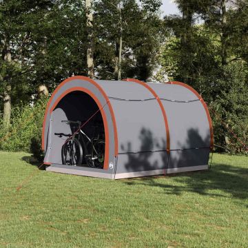 Tenda porta biciclette Grigio e arancione 256 x 222 x 182 cm