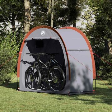 Tenda porta biciclette Grigio e arancione 210 x 90 x 174 cm