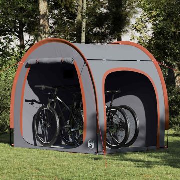Tenda porta biciclette 210 x 156 x 180 cm Grigio e arancione