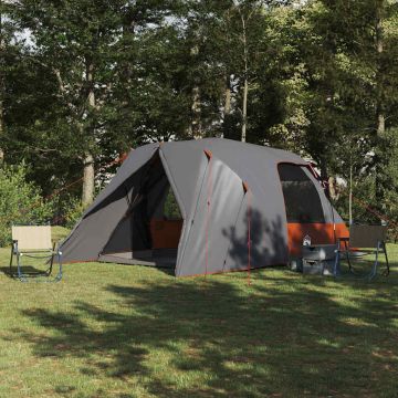 Tenda a cupola per 6 persone con tetto Grigio e arancione