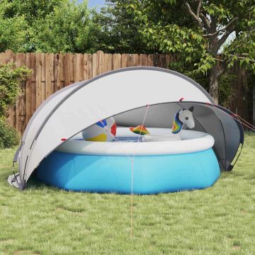 Dome Piscina 336 x 322 x 160 cm Grigio e arancione