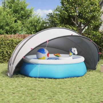 Dome Piscina 500 x 500 x 236 cm Grigio e arancione