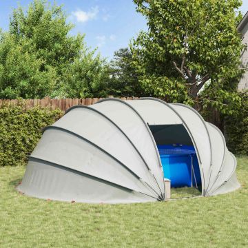Tenda da piscina a cupola 538 x 440 x 204 cm Grigio