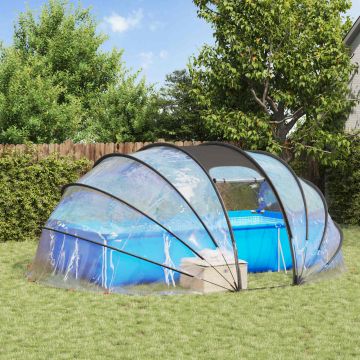 Tenda da piscina a cupola 538 x 440 x 204 cm PVC Trasparente
