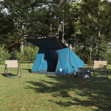 Tenda da campeggio 4 persona Impermeabile Blu taffetà