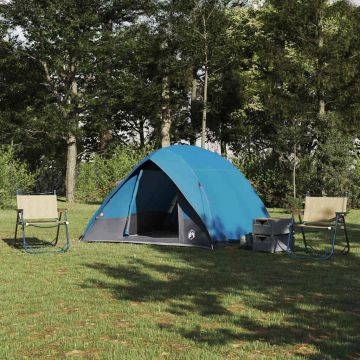 Tenda da campeggio 4 persona Impermeabile Blu taffetà