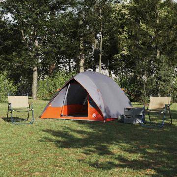 Tenda da campeggio 4 persona Grigio e arancione taffetà
