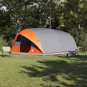 Tenda tunnel 10 persona Impermeabile Grigio e arancione taffetà