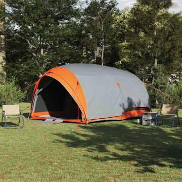 Tenda tunnel 6 persona Impermeabile Grigio e arancione taffetà