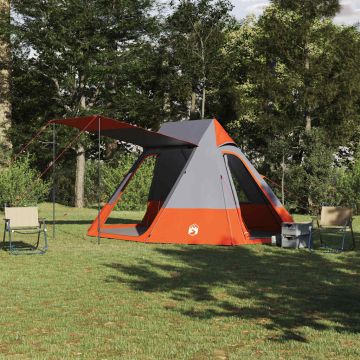 Tenda da campeggio 10 persona Grigio e arancione taffetà