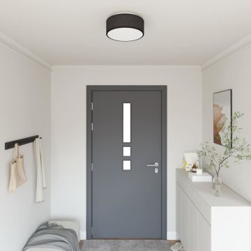 Lampada da soffitto Nero 30 x 30 x 13,5 cm Tessuto
