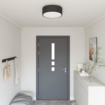Lampada da soffitto Nero 38 x 38 x 13,5 cm Tessuto