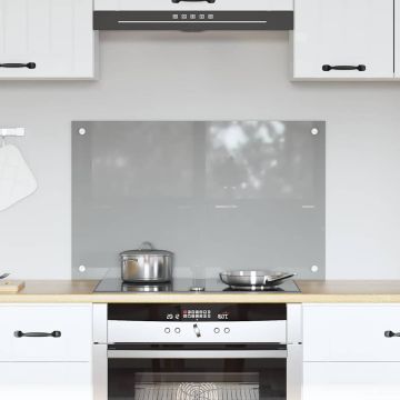 Schienale da cucina Grigio chiaro 80 x 50 cm vetro temperato