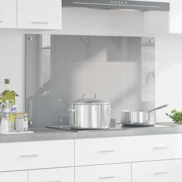 Schienale da cucina Grigio chiaro 100 x 60 cm vetro temperato