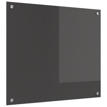 Schienale da cucina Grigio scuro 70 x 60 cm vetro temperato