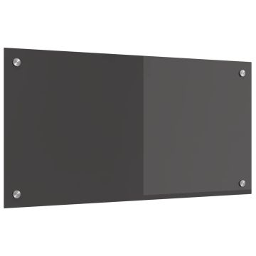 Schienale da cucina Grigio scuro 80 x 40 cm vetro temperato