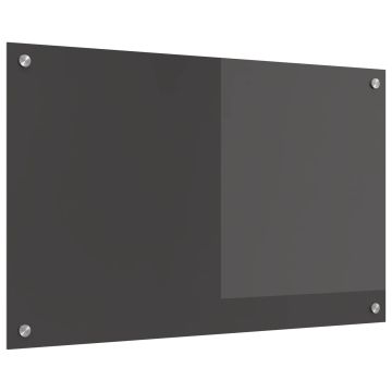 Schienale da cucina Grigio scuro 80 x 50 cm vetro temperato