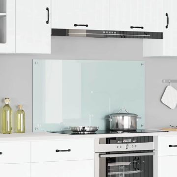 Schienale da cucina Bianco 110 x 60 cm vetro temperato
