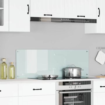 Schienale da cucina Bianco 120 x 40 cm vetro temperato