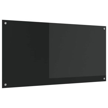 Schienale da cucina Nero 120 x 60 cm vetro temperato