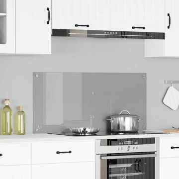 Schienale da cucina Grigio chiaro 110 x 50 cm vetro temperato