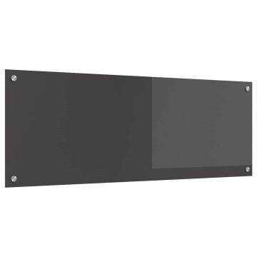 Schienale da cucina Grigio scuro 110 x 40 cm vetro temperato