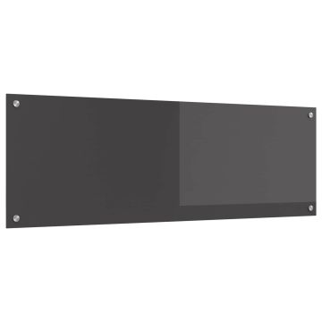 Schienale da cucina Grigio scuro 120 x 40 cm vetro temperato