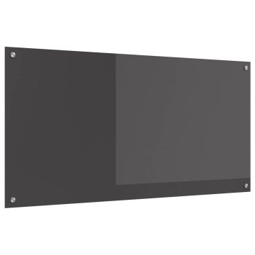 Schienale da cucina Grigio scuro 120 x 60 cm vetro temperato