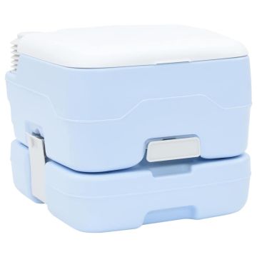 Toilette da Campeggio Azzurro Chiaro e Bianco Polietilene