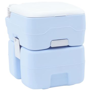 Toilette da Campeggio Azzurro Chiaro e Bianco Polietilene