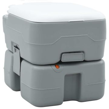 Toilette da Campeggio Grigio e Bianco 41,5 x 36,5 x 37,5 cm