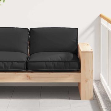 Cuscino Tessuto Oxford Nero 80 x 80 x 12 cm