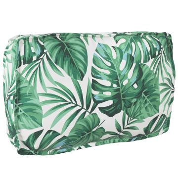 Cuscino Tessuto Oxford Motivo a Foglie 70 x 40 x 12 cm
