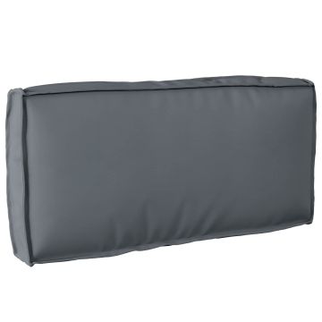 Cuscino Tessuto Oxford Antracite 80 x 40 x 12 cm