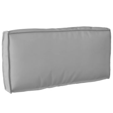 Cuscino Tessuto Oxford Grigio 80 x 40 x 12 cm