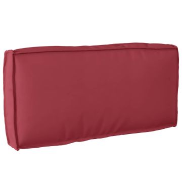 Cuscino Tessuto Oxford Rosso Vino 80 x 40 x 12 cm