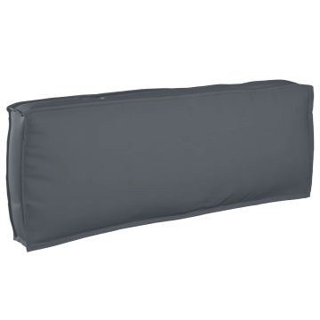 Cuscino Tessuto Oxford Antracite 120 x 40 x 12 cm