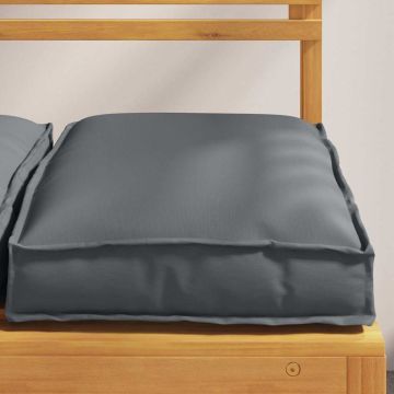 Cuscino 2 pz Tessuto Oxford Antracite 40 x 40 x 8 cm