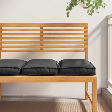 Cuscino 2 pz Tessuto Oxford Nero 40 x 40 x 8 cm