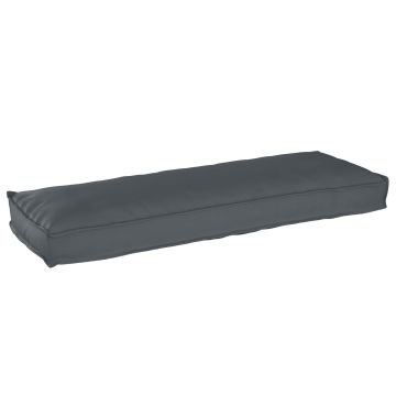 Cuscino Tessuto Oxford Antracite 120 x 40 x 8 cm