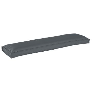 Cuscino Tessuto Oxford Antracite 150 x 40 x 8 cm