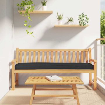 Cuscino per pallet Nero 200 x 40 x 8 cm Tessuto Oxford